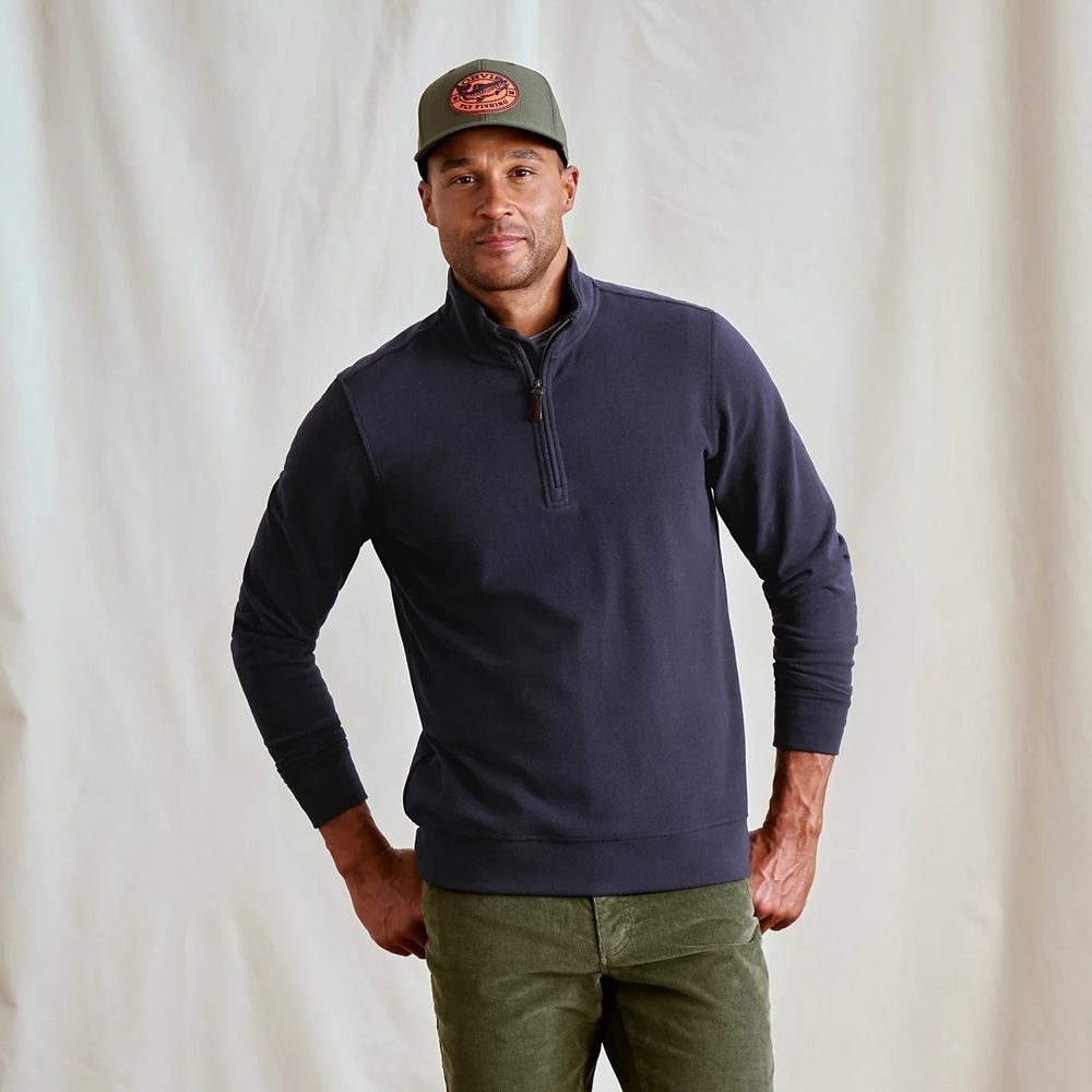 NWT Orvis Men's Snowy River Quarter-Zip Pullover - Navy
